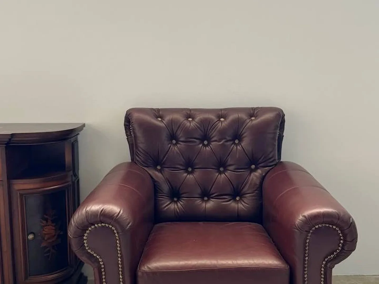 Chesterfield leather armchairs