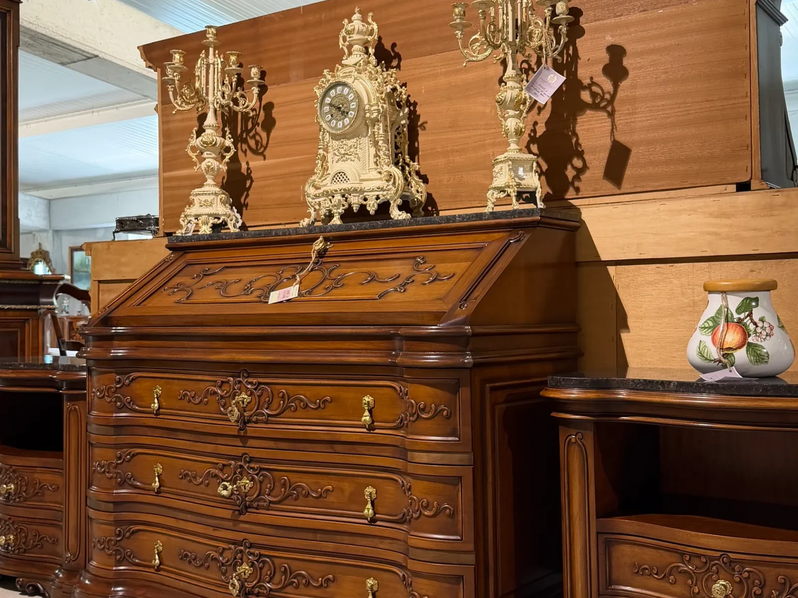 Set of classic solid-wood chests
